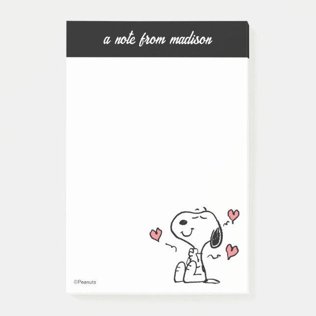 Peanuts | Snoopy Hearts Post-it Notes (Front)