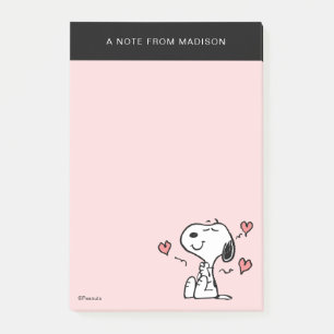 Peanuts Snoopy Hearts Post-it Notes