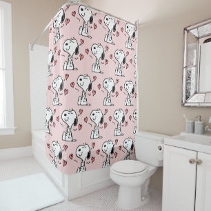 Peanuts   Snoopy Hearts Shower Curtain