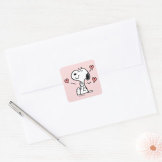 Peanuts | Snoopy Hearts Square Sticker