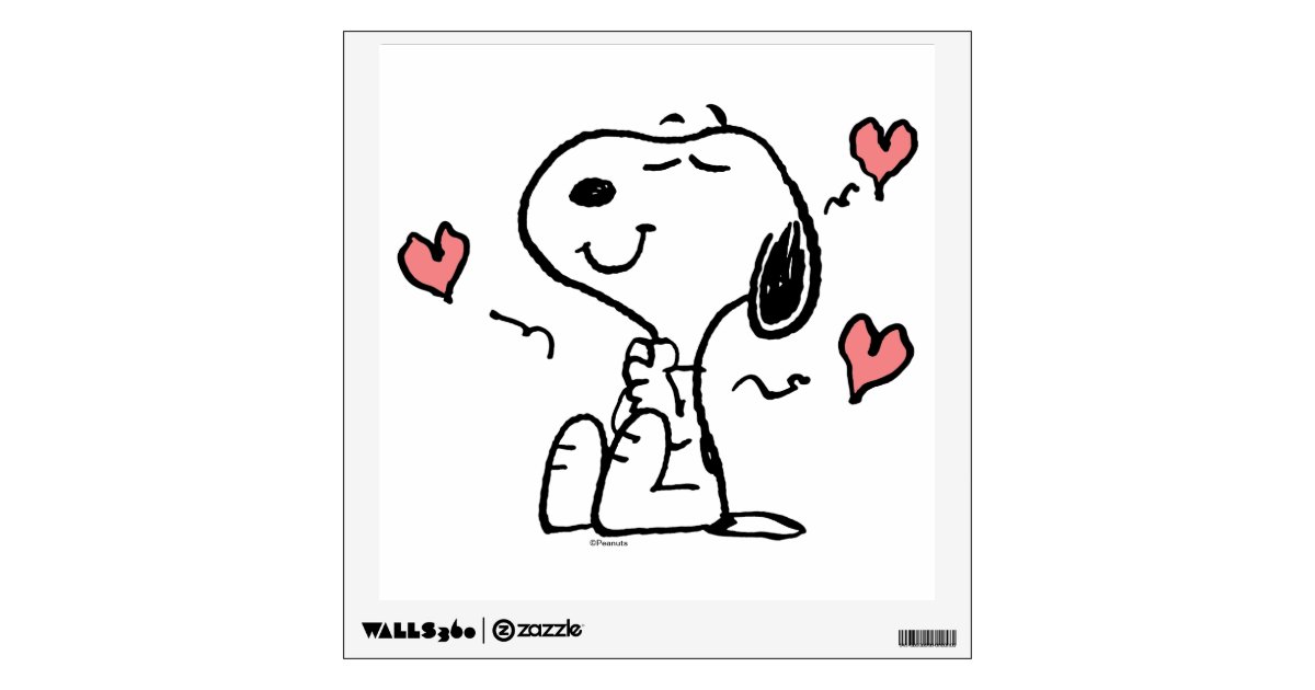 Peanuts Snoopy Hearts Wall Decal Zazzle