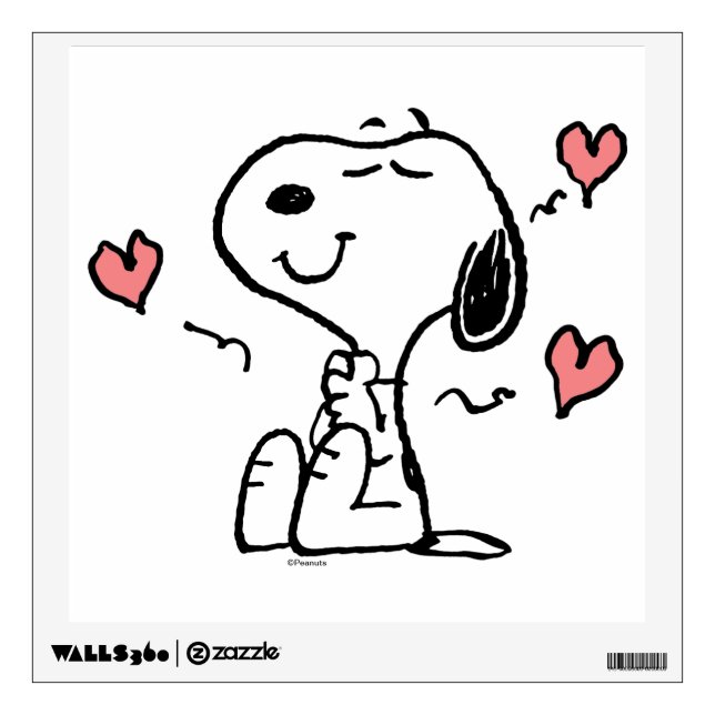 Peanuts | Snoopy Hearts Wall Decal (Front)