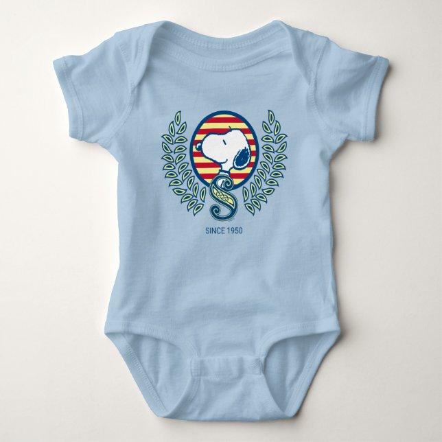 Peanuts | Snoopy Heraldry Baby Bodysuit (Front)