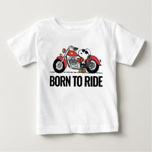 Peanuts   Snoopy & His Motorcycle Baby T-Shirt