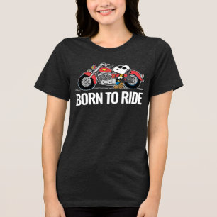 Peanuts Snoopy & His Motorcycle Tri-Blend Shirt