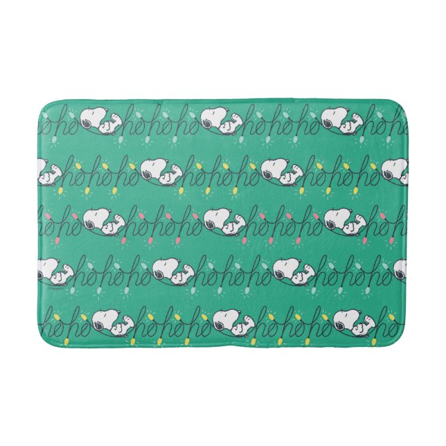 Peanuts | Snoopy Ho Ho Ho Christmas Pattern Bath Mat (Front)
