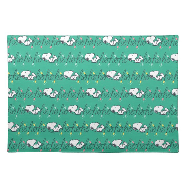 Peanuts | Snoopy Ho Ho Ho Christmas Pattern Cloth Placemat (Front)