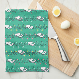 Peanuts Snoopy Ho Ho Ho Christmas Pattern Kitchen Towel