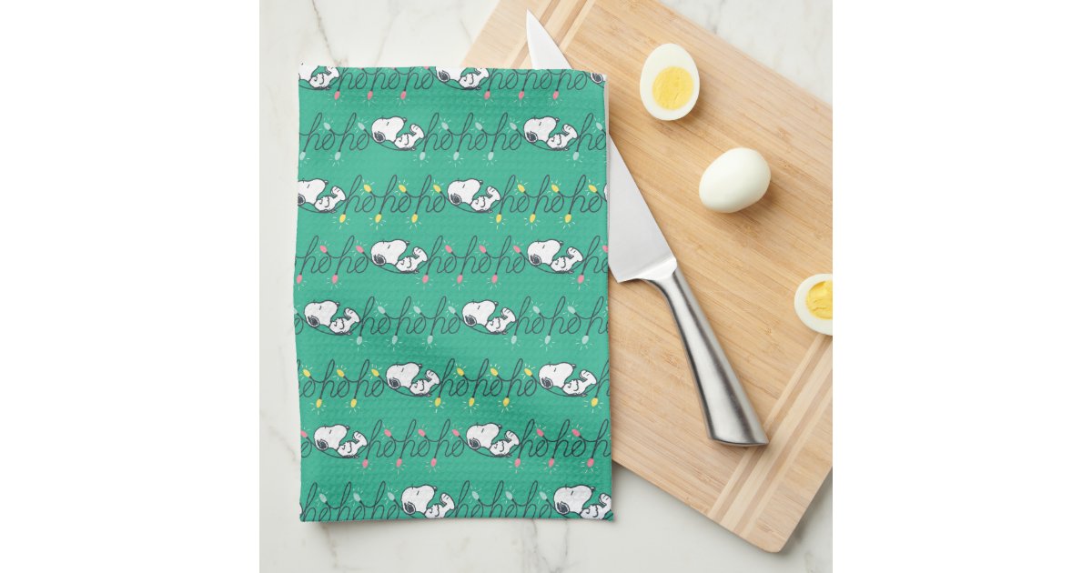 Peanuts Snoopy Ho Ho Ho Christmas Pattern Kitchen Towel Zazzle