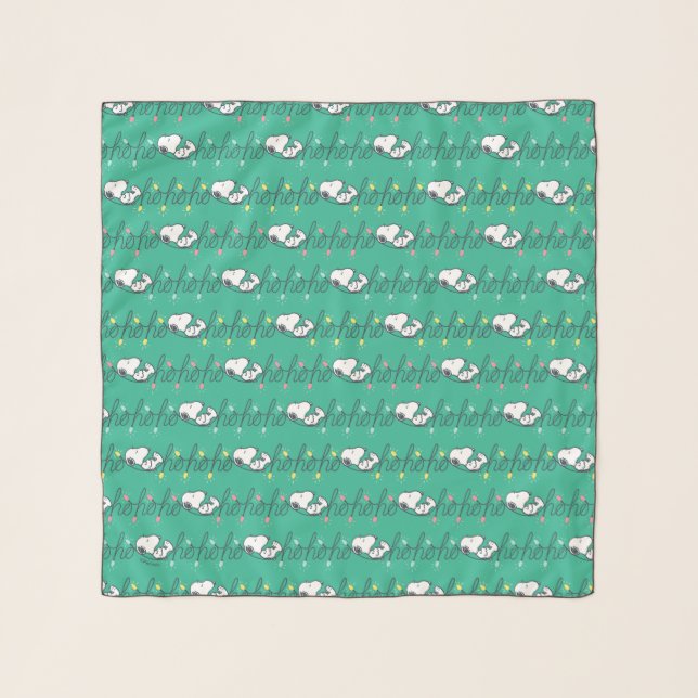 Peanuts | Snoopy Ho Ho Ho Christmas Pattern Scarf (Front)