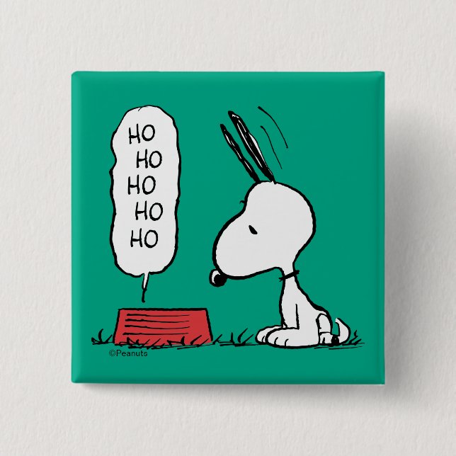 Peanuts | Snoopy Ho Ho Ho Food Dish Button (Front)