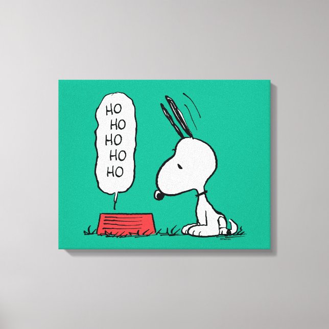 Peanuts | Snoopy Ho Ho Ho Food Dish Canvas Print (Front)