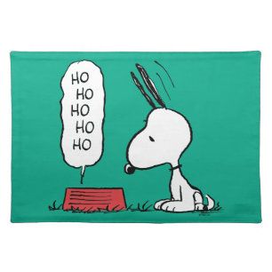 Peanuts   Snoopy Ho Ho Ho Food Dish Cloth Placemat