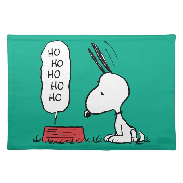 Peanuts | Snoopy Ho Ho Ho Food Dish Cloth Placemat (Front)