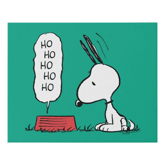Peanuts | Snoopy Ho Ho Ho Food Dish Faux Canvas Print (Front)