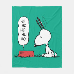 Peanuts Snoopy Ho Ho Ho Food Dish Fleece Blanket