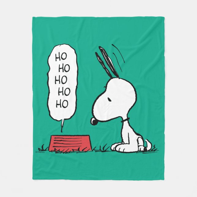 Peanuts | Snoopy Ho Ho Ho Food Dish Fleece Blanket (Front)