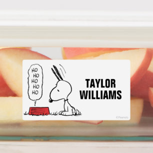 Peanuts Snoopy Ho Ho Ho Food Dish Kids' Labels