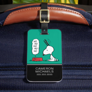 Peanuts Snoopy Ho Ho Ho Food Dish Luggage Tag