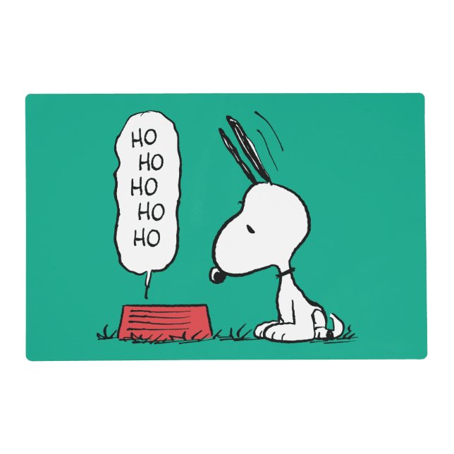 Peanuts | Snoopy Ho Ho Ho Food Dish Placemat (Front)