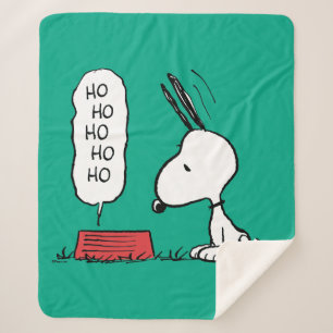 Peanuts Snoopy Ho Ho Ho Food Dish Sherpa Blanket