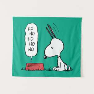 Peanuts Snoopy Ho Ho Ho Food Dish Tapestry