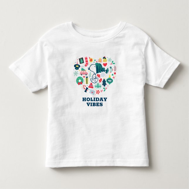 Peanuts | Snoopy Holiday Happiness Heart Toddler T-shirt (Front)