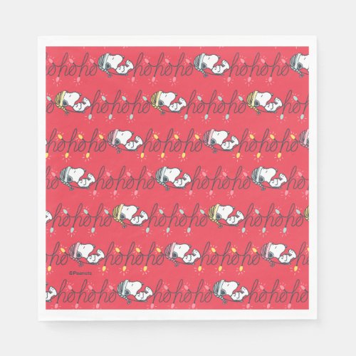 Peanuts  Snoopy Holiday Ho Ho Ho Holiday Pattern Napkins