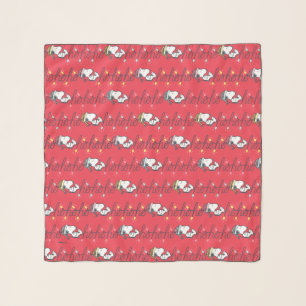 Peanuts Snoopy Holiday Ho Ho Ho Holiday Pattern Scarf