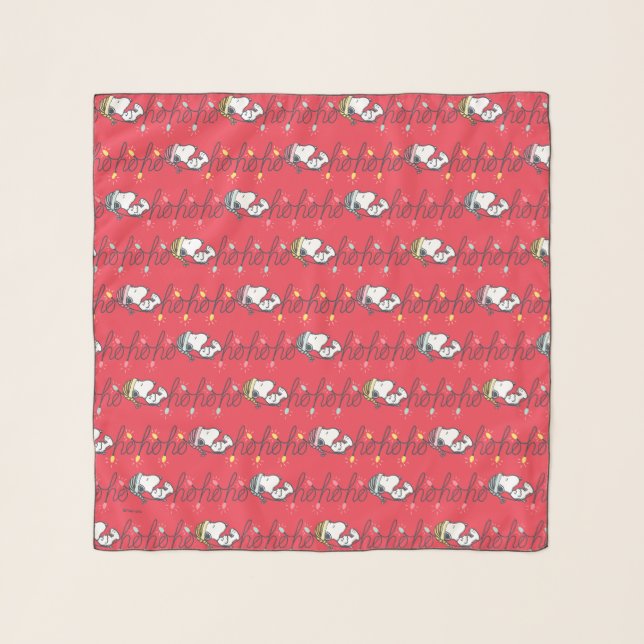 Peanuts | Snoopy Holiday Ho Ho Ho Holiday Pattern Scarf (Front)
