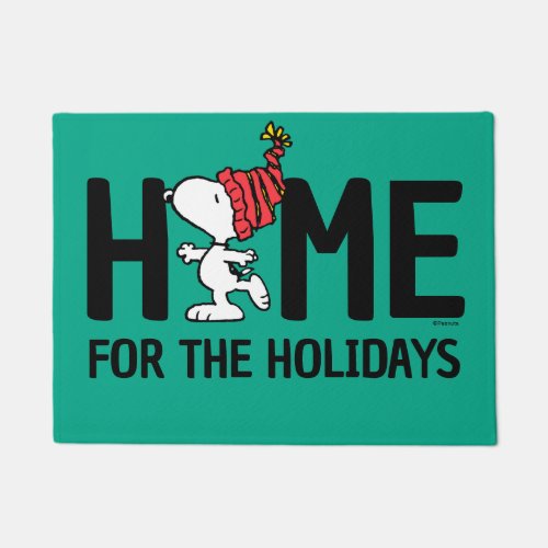 Peanuts  Snoopy Home for the Holidays Doormat