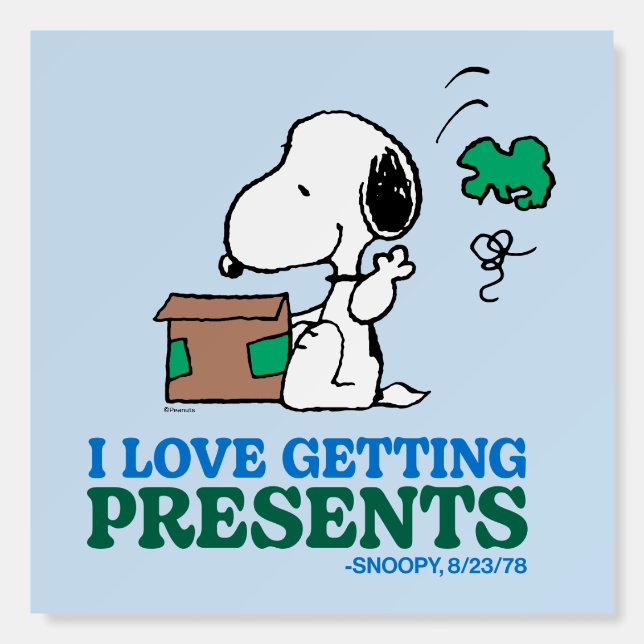 Peanuts | Snoopy I Love Getting Presents Foam Board (Front)