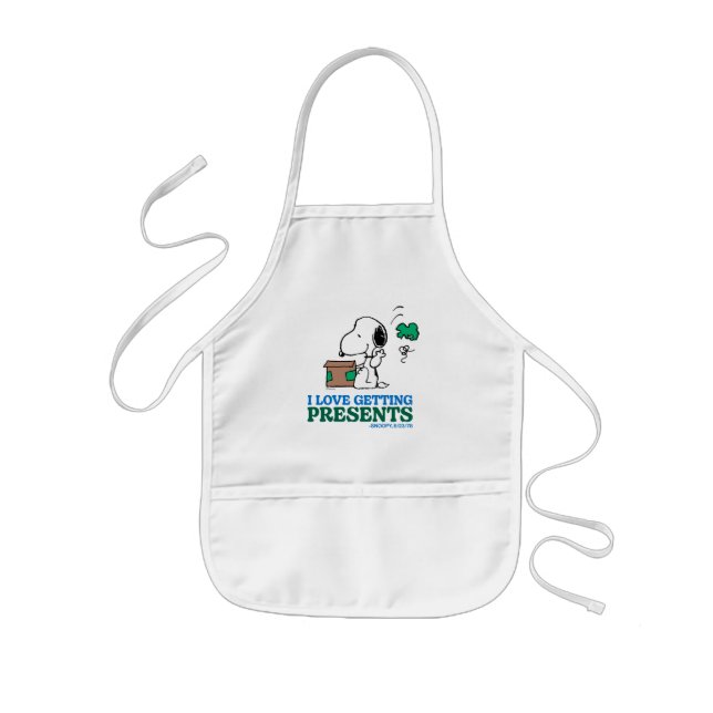 Peanuts | Snoopy I Love Getting Presents Kids' Apron (Front)
