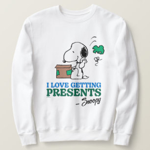 Peanuts   Snoopy I Love Getting Presents Sweatshirt