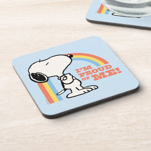 Peanuts | Snoopy I'm Proud of Me Beverage Coaster (Left Side)