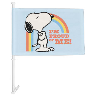 Peanuts Snoopy I'm Proud of Me Car Flag
