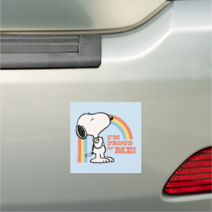 Peanuts   Snoopy I'm Proud of Me Car Magnet