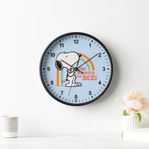 Peanuts Snoopy I'm Proud of Me Clock