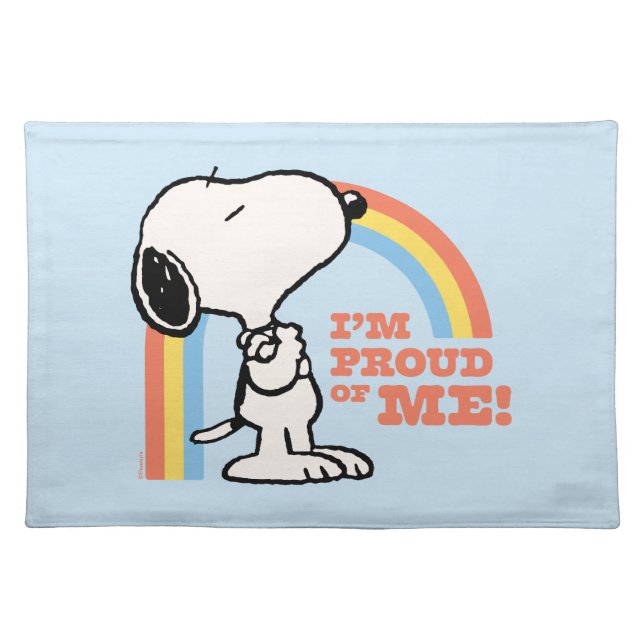 Peanuts | Snoopy I'm Proud of Me Cloth Placemat (Front)
