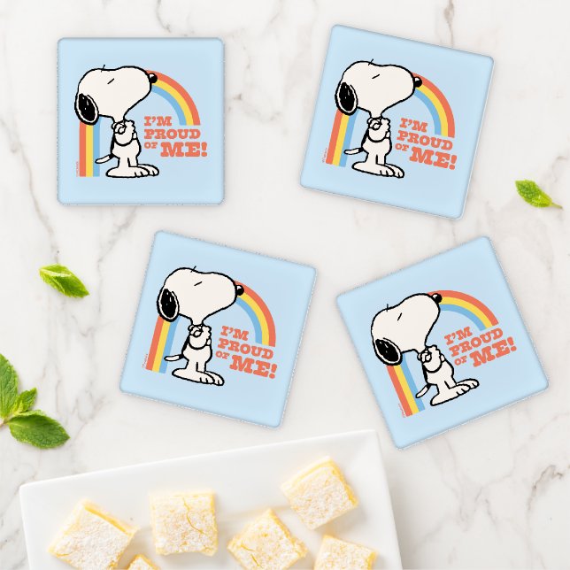 Peanuts | Snoopy I'm Proud of Me Coaster Set (In Situ)