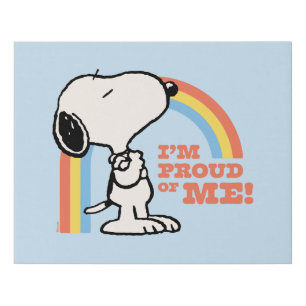Peanuts Snoopy I'm Proud of Me Faux Canvas Print