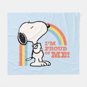 Peanuts Snoopy I'm Proud of Me Fleece Blanket