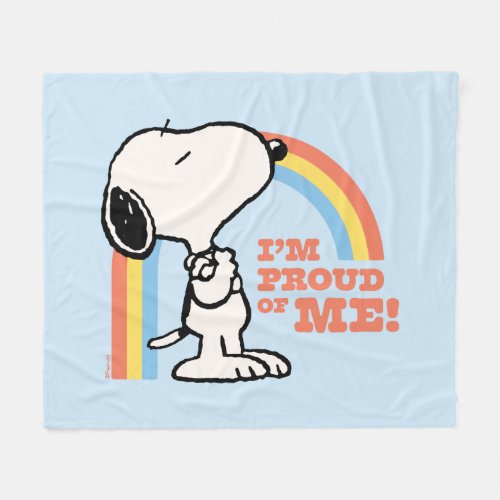 Peanuts  Snoopy Im Proud of Me Fleece Blanket