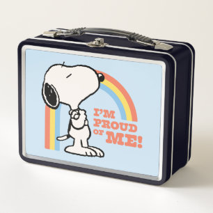 Peanuts   Snoopy I'm Proud of Me Metal Lunch Box