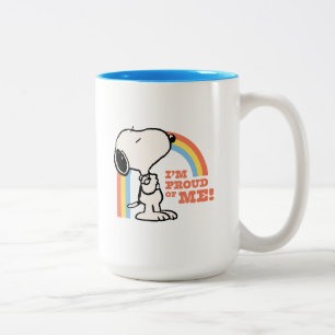 Peanuts   Snoopy I'm Proud of Me Two-Tone Coffee Mug