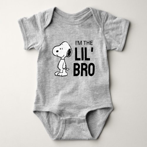 Peanuts  Snoopy Im The Little Brother Baby Bodysuit