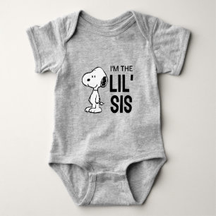 Peanuts Snoopy   I'm the Little Sister Baby Bodysuit