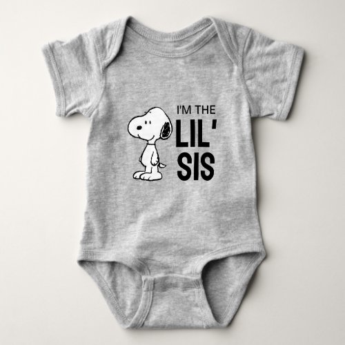 Peanuts Snoopy  Im the Little Sister Baby Bodysuit