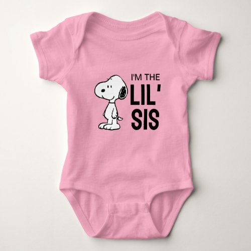 Peanuts Snoopy  Im the Little Sister Baby Bodysuit