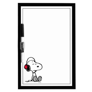 Peanuts   Snoopy in Headsets Dry Erase Board